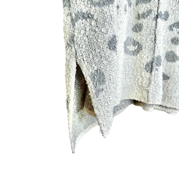 Knox Rose Leopard Print Boucle Textured Pullover Sweater Large - Picture 4 of 12